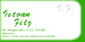 istvan filz business card